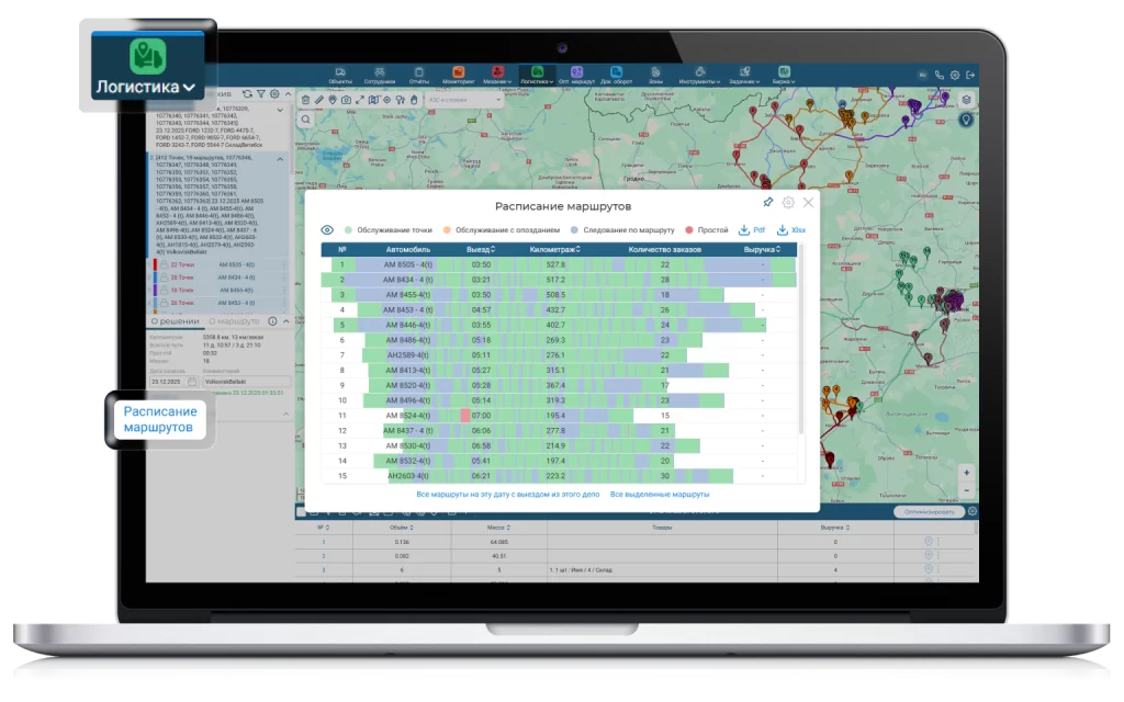 Обновления системы - Логистика- БелТрансСпутник